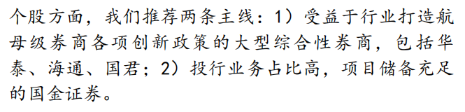 免费研报精选：政策催化下券商估值有望提升 两条主线掘