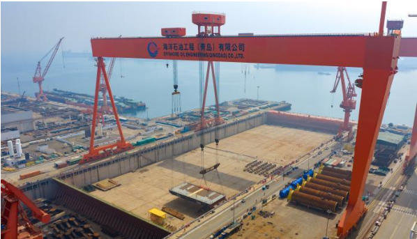中国自主设计建造的新一代深水专业铺管船完成龙骨安放